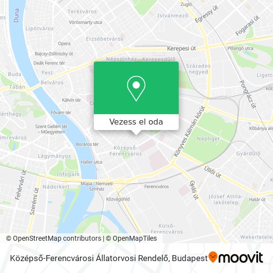 Középső-Ferencvárosi Állatorvosi Rendelő térkép