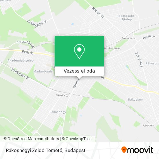 Rákoshegyi Zsidó Temető térkép