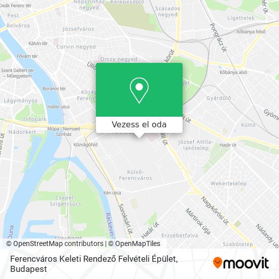 Ferencváros Keleti Rendező Felvételi Épület térkép