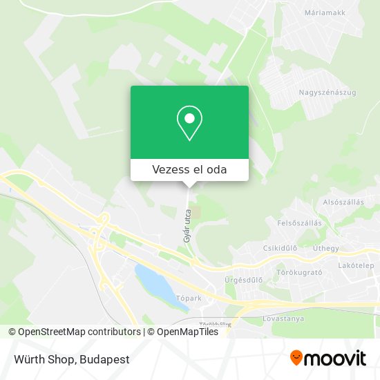 Würth Shop térkép