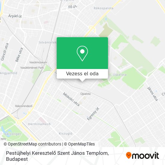 Pestújhelyi Keresztelő Szent János Templom térkép