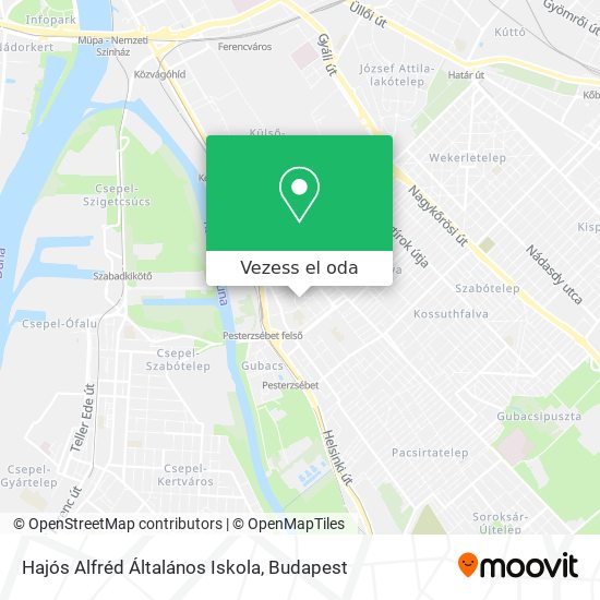 Hajós Alfréd Általános Iskola térkép