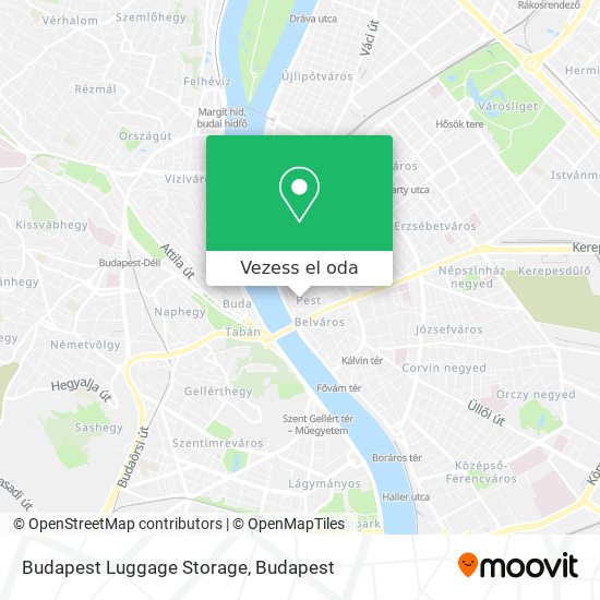Budapest Luggage Storage térkép
