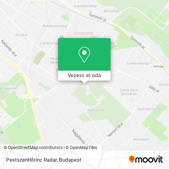 Pestszentlőrinc Radar térkép