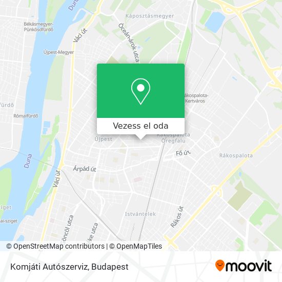 Komjáti Autószerviz térkép
