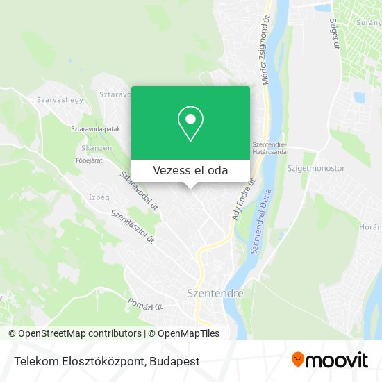 Telekom Elosztóközpont térkép