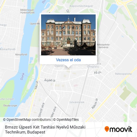 Bmszc Újpesti Két Tanítási Nyelvű Műszaki Technikum térkép