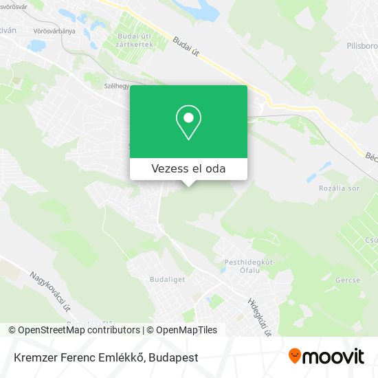 Kremzer Ferenc Emlékkő térkép