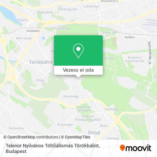 Telenor Nyilvános Töltőállomás Törökbálint térkép