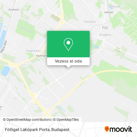 Fótliget Lakópark Porta térkép