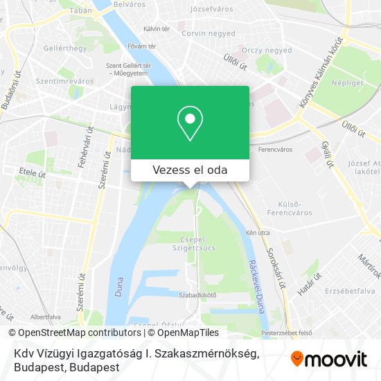 Kdv Vízügyi Igazgatóság I. Szakaszmérnökség, Budapest térkép