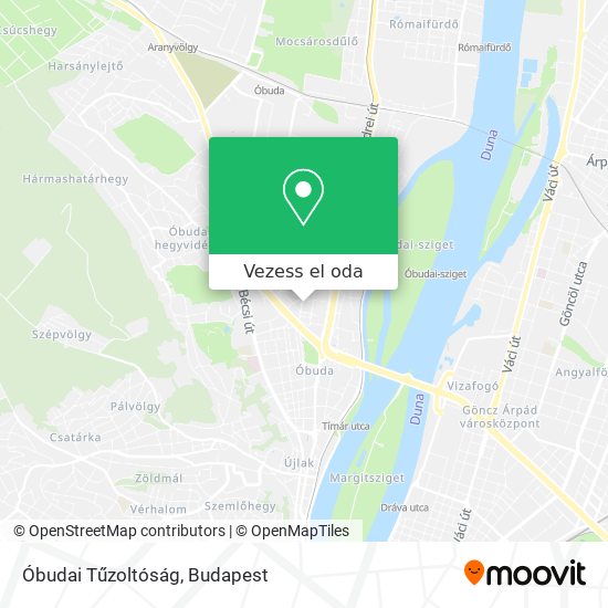 Óbudai Tűzoltóság térkép