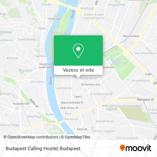 Budapest Calling Hostel térkép