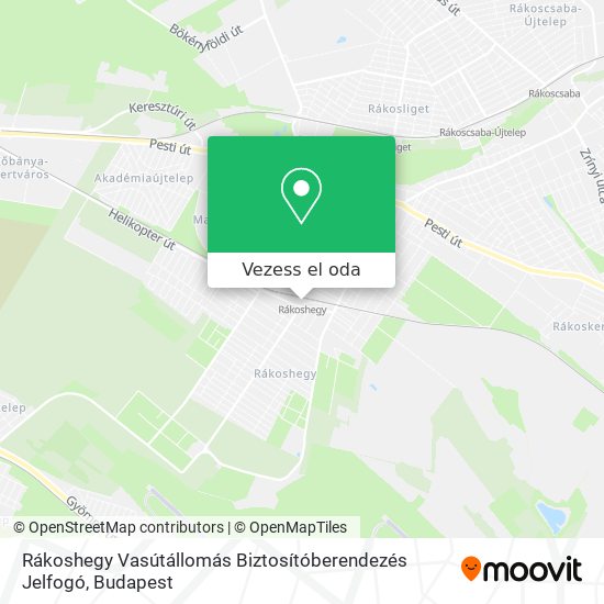 Rákoshegy Vasútállomás Biztosítóberendezés Jelfogó térkép