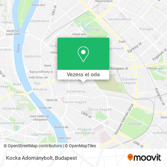 Kocka Adománybolt térkép