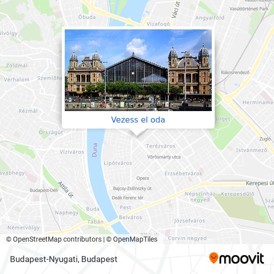 Budapest-Nyugati térkép