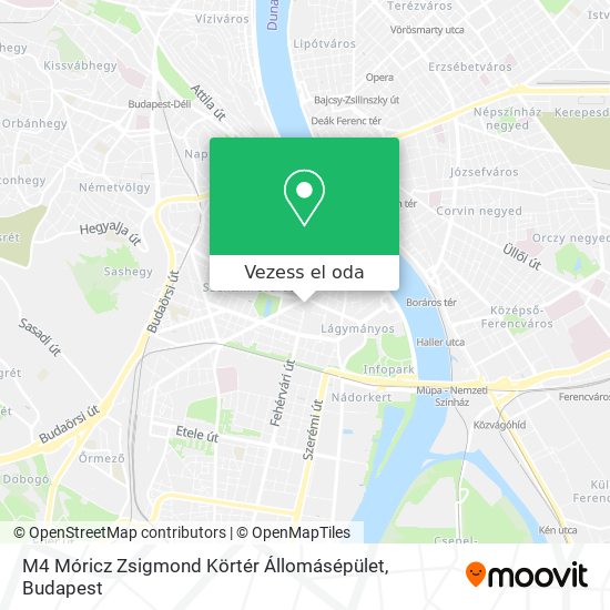 M4 Móricz Zsigmond Körtér Állomásépület térkép
