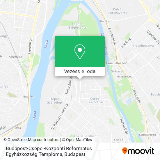 Budapest-Csepel-Központi Református Egyházközség Temploma térkép