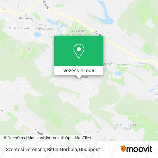 Szentesi Ferencné, Ritter Borbála térkép
