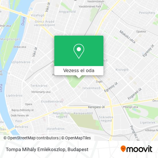 Tompa Mihály Emlékoszlop térkép