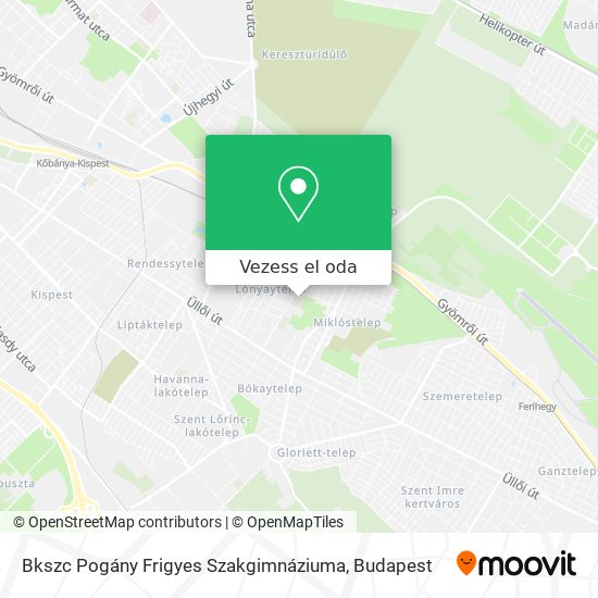 Bkszc Pogány Frigyes Szakgimnáziuma térkép