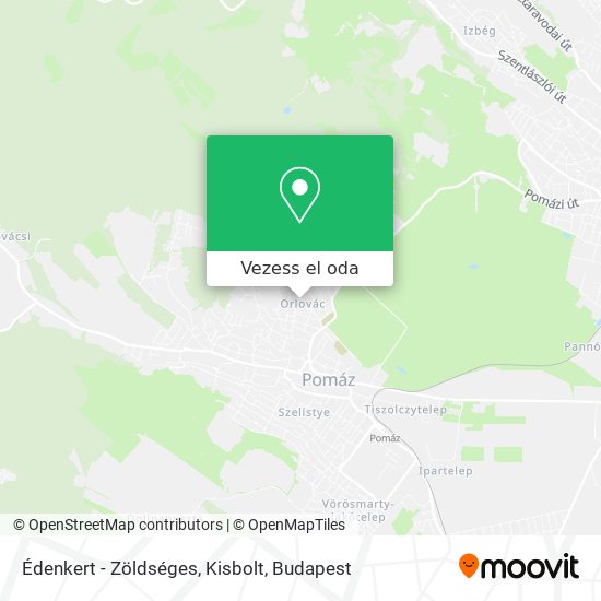 Édenkert - Zöldséges, Kisbolt térkép