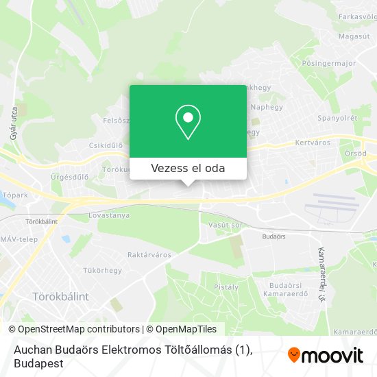 Auchan Budaörs Elektromos Töltőállomás (1) térkép
