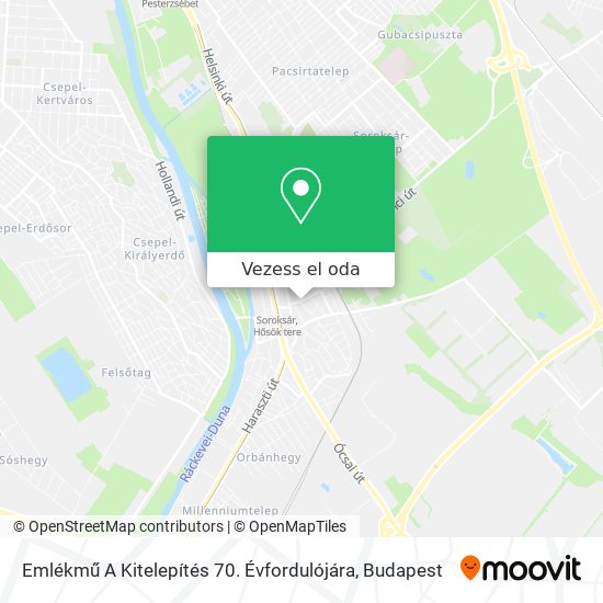 Emlékmű A Kitelepítés 70. Évfordulójára térkép