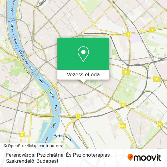 Ferencvárosi Pszichiátriai És Pszichoterápiás Szakrendelő térkép