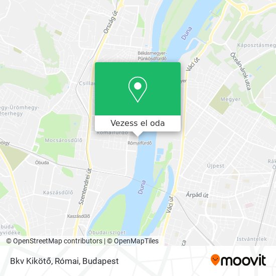 Bkv Kikötő, Római térkép