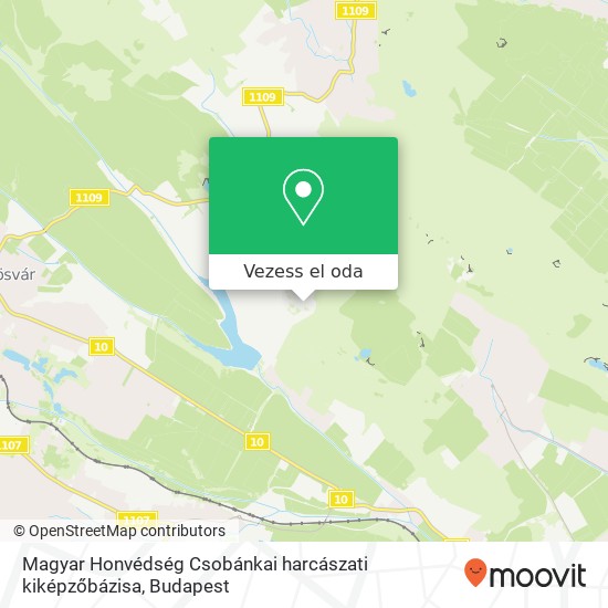 Magyar Honvédség Csobánkai harcászati kiképzőbázisa térkép