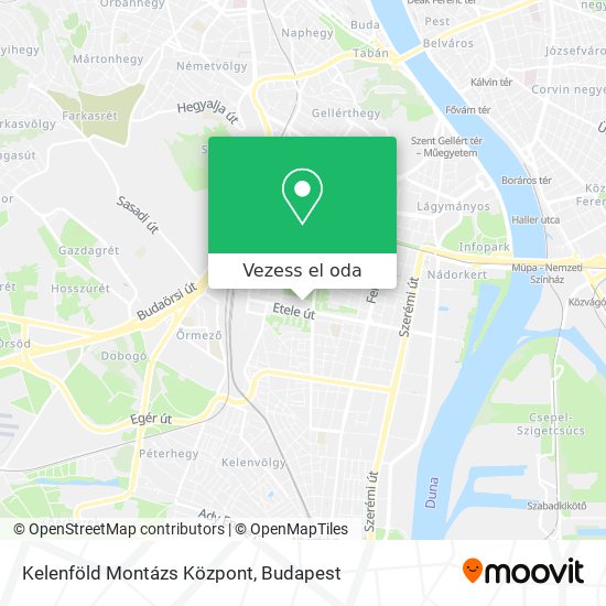 Kelenföld Montázs Központ térkép