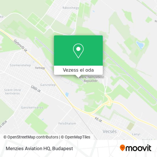Menzies Aviation HQ térkép