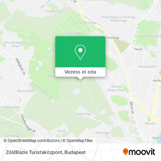 ZöldBázis Turistaközpont térkép