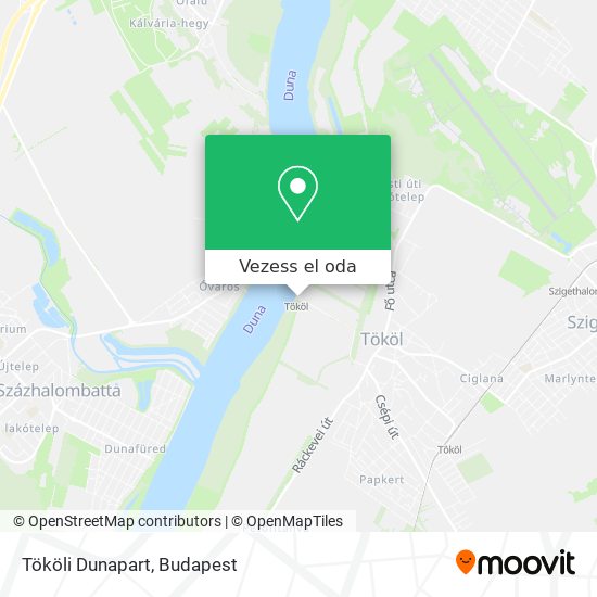 Tököli Dunapart térkép