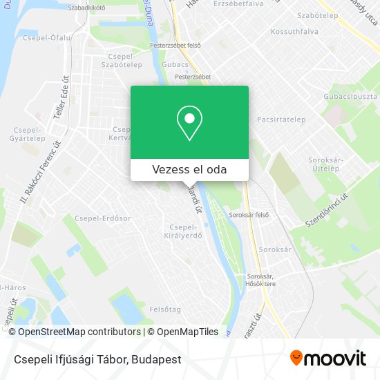 Csepeli Ifjúsági Tábor térkép