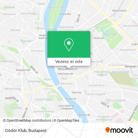 Gödör Klub térkép