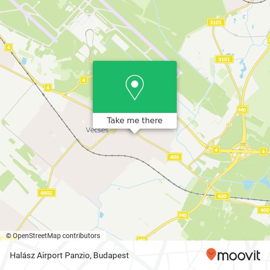 Halász Airport Panzio térkép