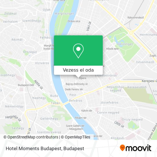 Hotel Moments Budapest térkép