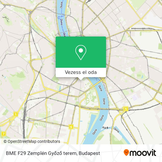 BME F29 Zemplén Győző terem térkép