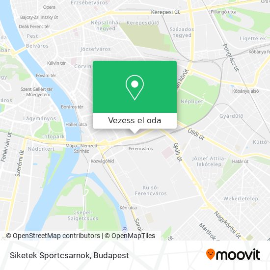 Siketek Sportcsarnok térkép