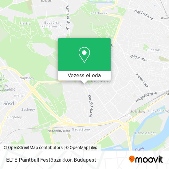 ELTE Paintball Festőszakkör térkép