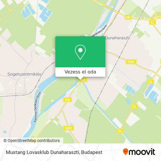 Mustang Lovasklub Dunaharaszti térkép