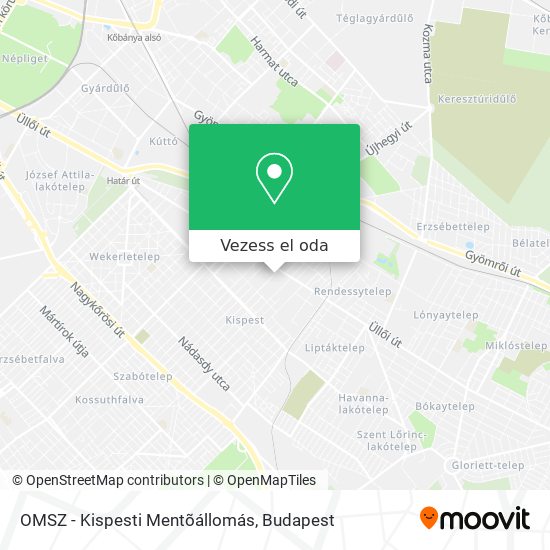 OMSZ - Kispesti Mentõállomás térkép