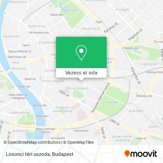 Losonci téri uszoda térkép