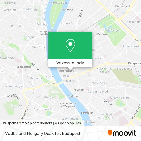 Vodkaland Hungary Deák tér térkép
