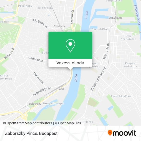 Záborszky Pince térkép