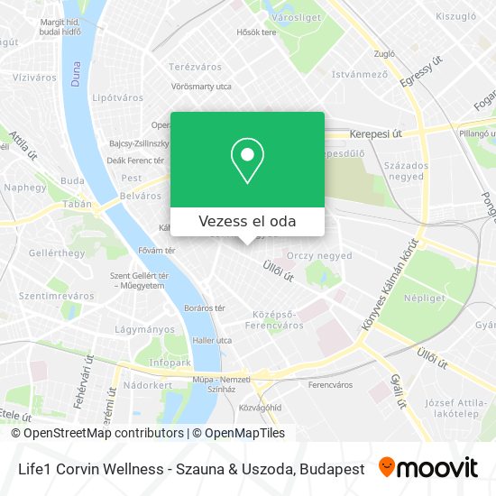 Life1 Corvin Wellness - Szauna & Uszoda térkép