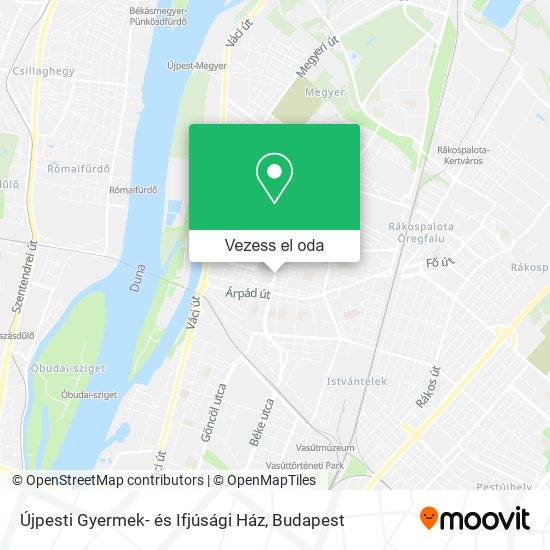 Újpesti Gyermek- és Ifjúsági Ház térkép