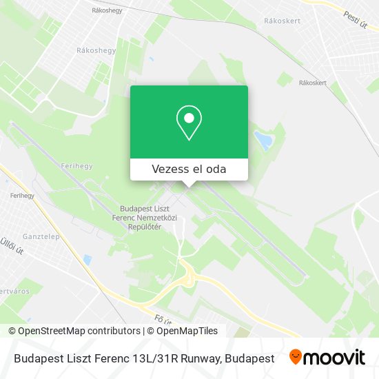 Budapest Liszt Ferenc 13L / 31R Runway térkép